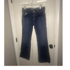 Ariat women  s FR Bootcut Jeans Blue Cotton Lycra Spandex 5-Pocket Button Zipper