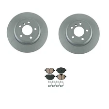 Zimmerman Rear Rotors Akebono Euro Disc Brake Pads Kit For BMW F10 528i 535d
