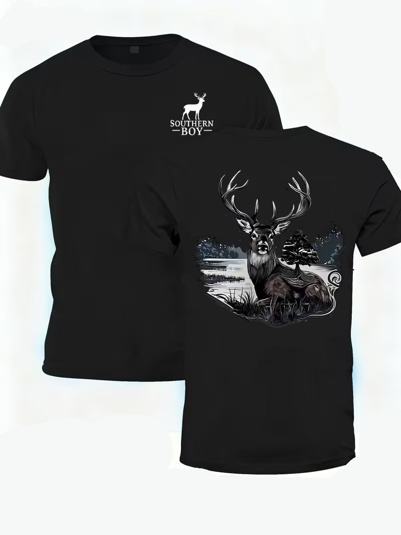 Men's Vintage Distressed Short-Sleeve Shirt — Casual & Athletic Style
