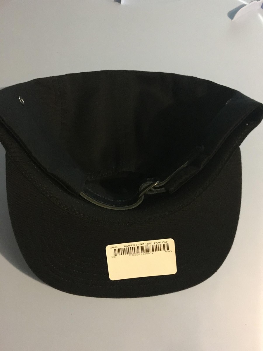 Supreme Washed Chino Twill Camp Cap Black SS16 | eBay
