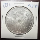 1882 Morgan Silver Dollar Philadelphia Mint Uncirculated BU MS62 Raw Silver Coin