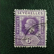 SEYCHELLES 1920s KING GEORGE V  issue fine used  6c stamp