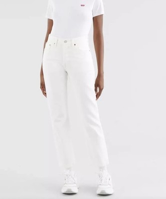 LEVI'S 501 Original Cropped Women's Jeans - White, Size W26xL26