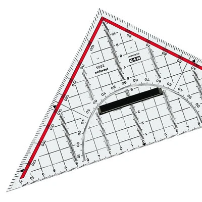 MÖBIUS + RUPPERT Zeichendreieck mit Griff 25 cm, M+R 2325-0100, Acrylglas