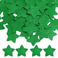 1.4"x1.4" Star Foam Stickers, 120Pcs EVA Glitters Foam Shape Sticker, Green