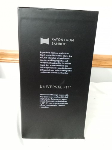 Malouf Woven Bamboo Sheet Set Rayon Queen Size Ivory 4 Piece New - Picture 5 of 14