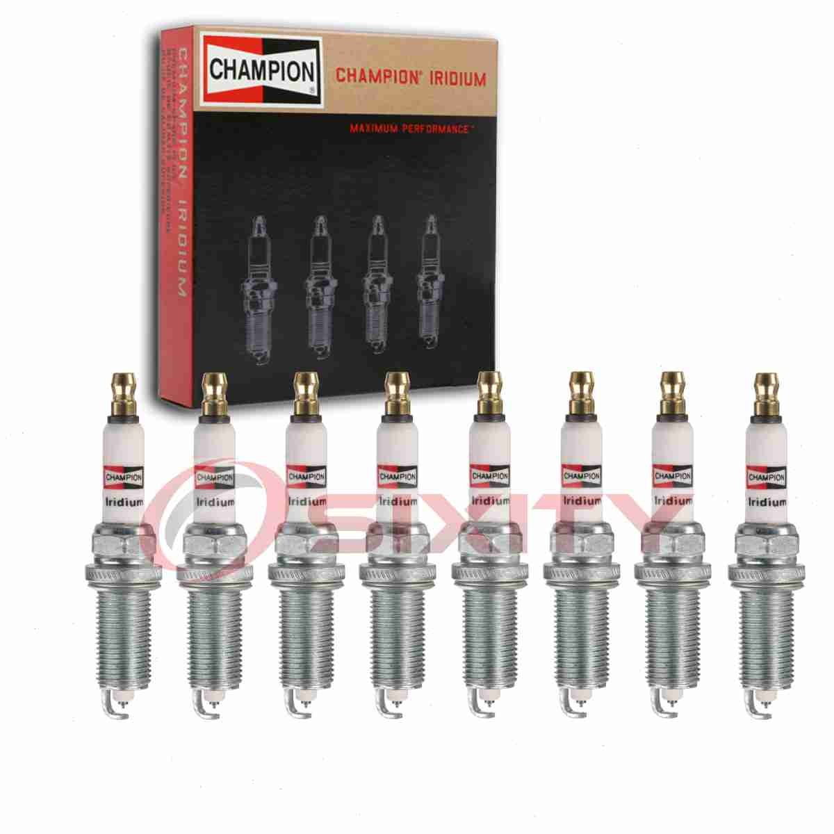 8 pc Champion Exhaust Side Iridium Spark Plugs for 2008-2010 Jeep Grand vg