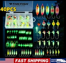 40PCS Ice Fishing Jigs Kit Hard Lures for Walleye Crappie Panfish Pike Gear US