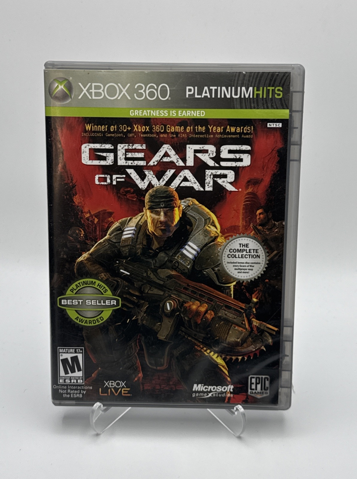 Gears of War  Microsoft  Xbox 360 2008 Complete Tested Working Free Ship
