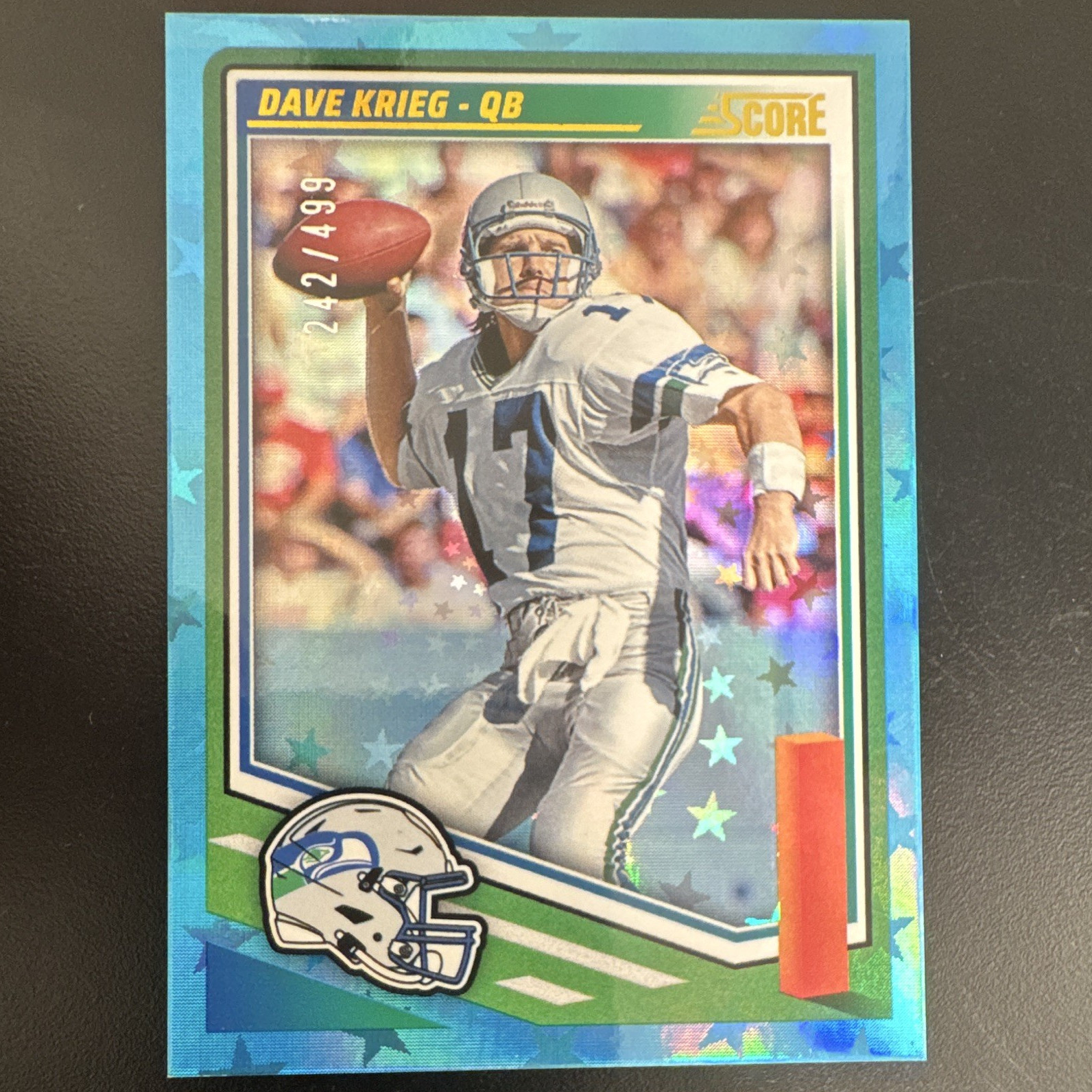Panini 2025 Score Dave Krieg #93 Seattle Seahawks Serial Numbered /499