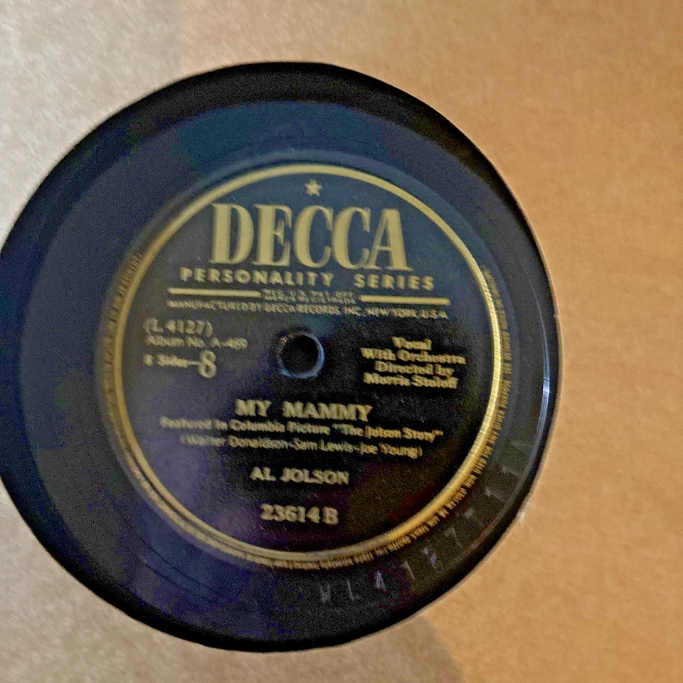 Al Jolson 78rpm Set Decca Records #A-469 In Songs He Made Famous - Image 3 of 4