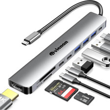 USB C Hub HDMI Adapter for Monitor, 9 in 1 USB Type C Laptop Docking Station wi