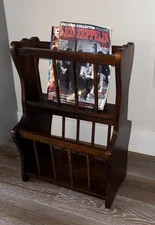 Vintage Pine Solid Wood Magazine Rack 23” x 16” x 11” Update Fresh Coat of Stain