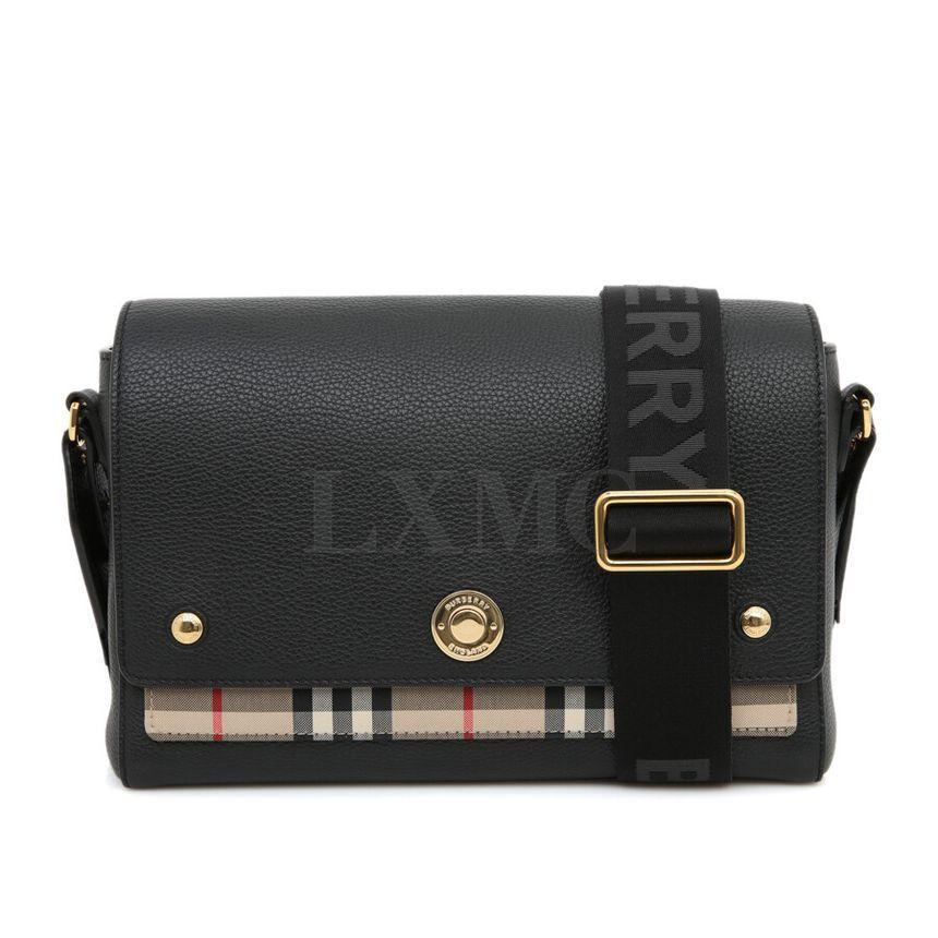 Burberry Vintage Check Crossbody Bag Black Flap 80211101 Burberry Vintage Check Crossbody Bag Black Flap 80211101