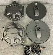 Alesis 10 Inch 🎵 Cymbal Single Zone Mesh Drum Pads w/ Cables (Set of 4)