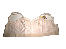 Carnival Vintage Women's Beige Bra Size 42C Full Figure Longline Bustier Corset