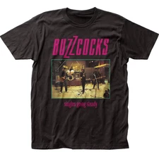 Buzzcocks Singles Going Steady Mens T Shirt Rock and Roll Music Band Tee Black
