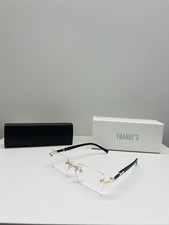 Ausgefallene Brille  goldfarben Brillenfassun...