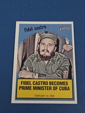 2008 Topps Heritage News Flashback #NF3 Fidel Castro CUBA Baseball Card 5F