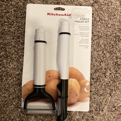 KitchenAid 2-Piece Peeler Set Julienne & Euro Peelers Dishwasher Safe White