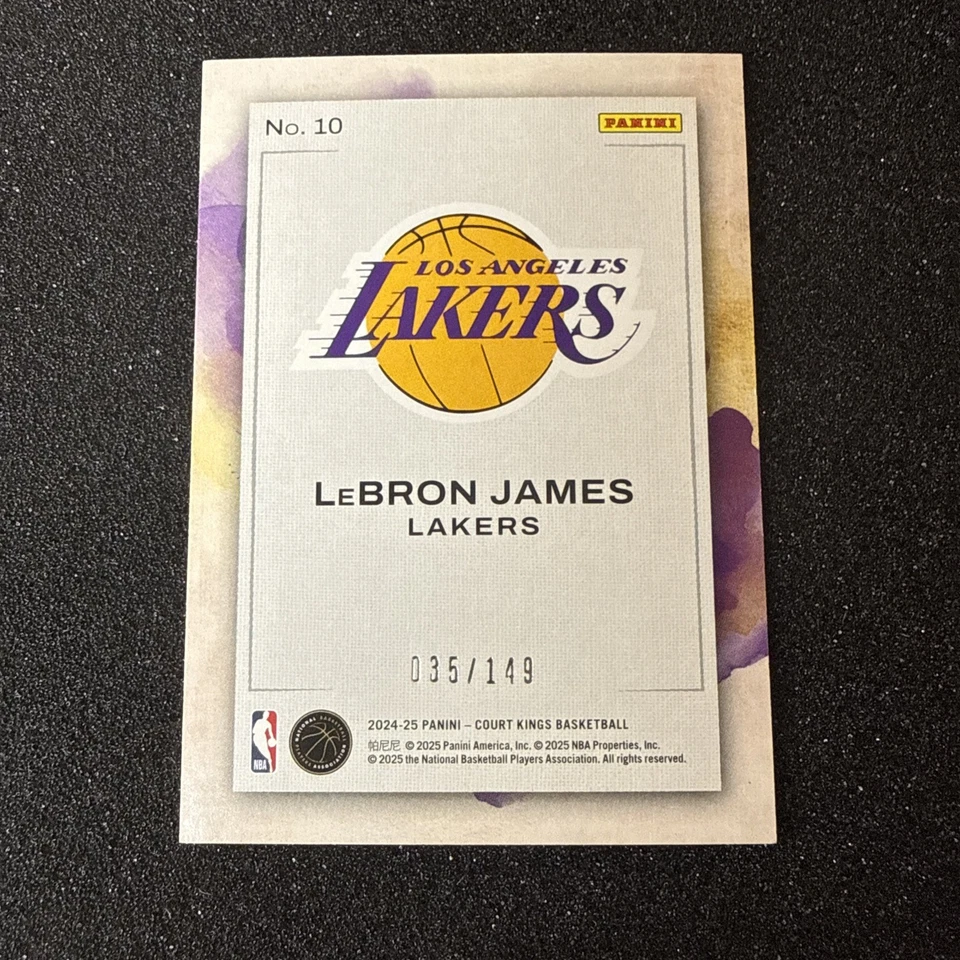 2024-25 Panini Court Kings - Water Color LeBron James #10 Ruby /149 - Image 2 of 4
