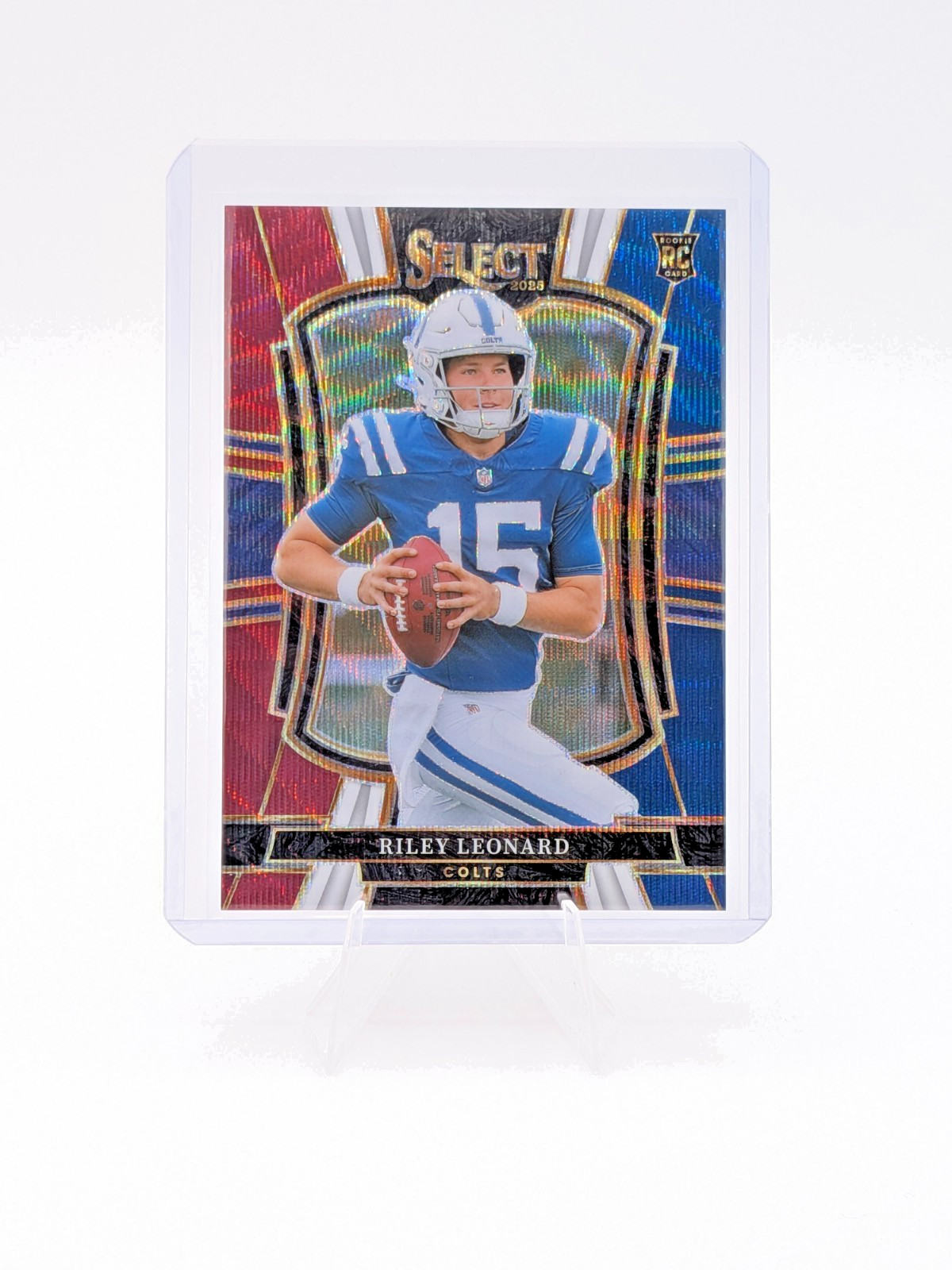 2025 Panini Select Riley Leonard Premier Tri-Color Prizm Rookie Card /299 #133