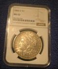 1884 O $1 Morgan Silver Dollar NGC MS 62 US MINT COIN
