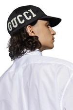 Authentic Mens Gucci Black 25 Logo Print Twil...