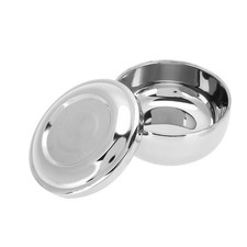 Men Stainless Steel Beard Shaving Bowl Shaving Mug Container With A Lid