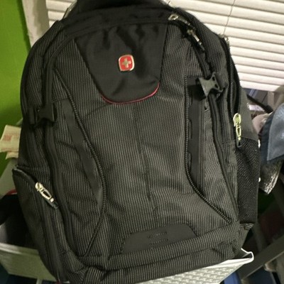 SWISSGEAR Black Polyester Backpack for 15/17 in Laptop, Padded, Partitions