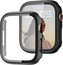2 Pack Case with Tempered Glass Screen Protector for Apple Watch Series 3/2/1 38