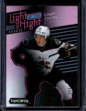 2023-24 Upper Deck Synergy Logan Cooley Light Up the Night Rookies Pink RC #/699