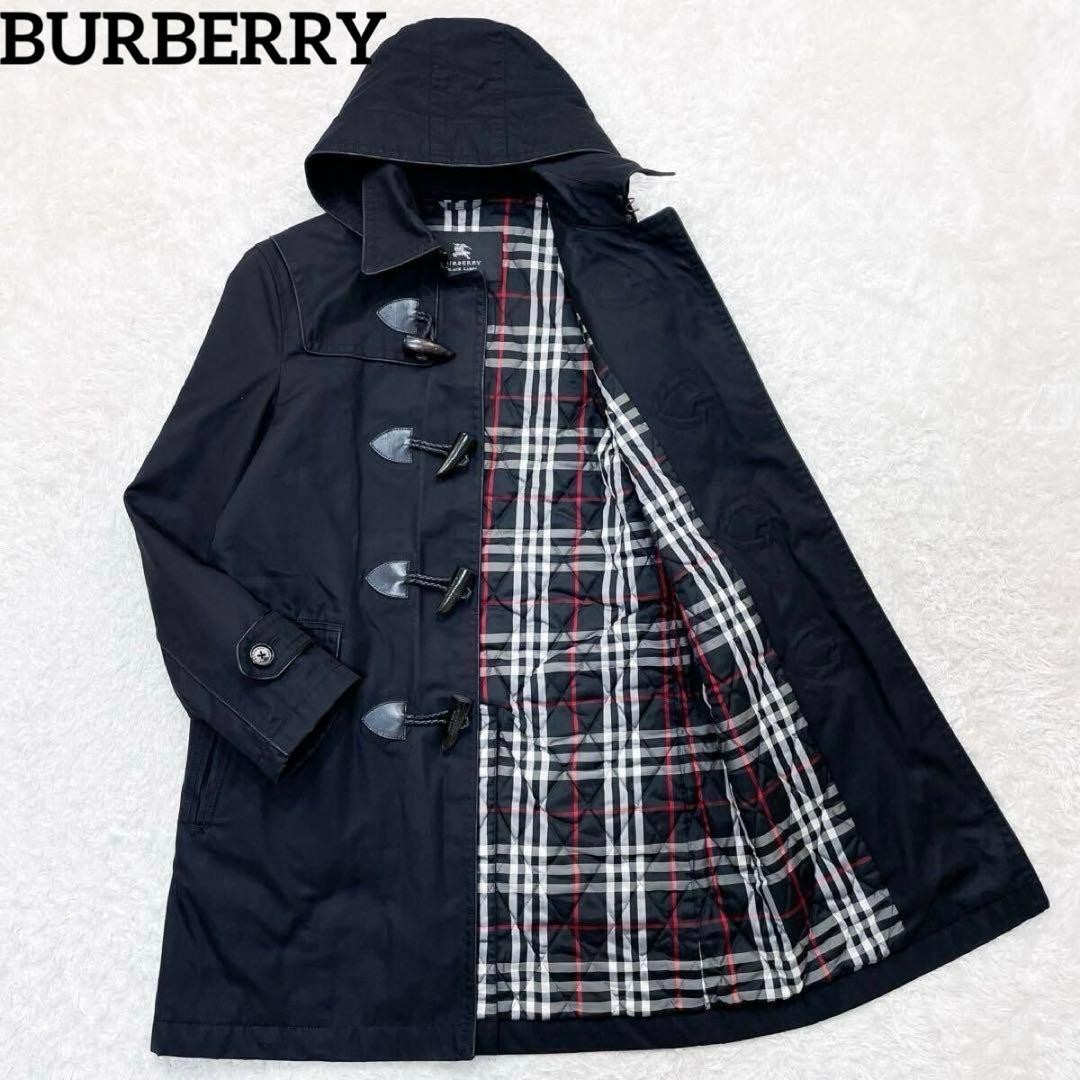 Burberry Nova Check Duffle Coat Black Size M Vintage rare Men's From Japan thumbnail 11