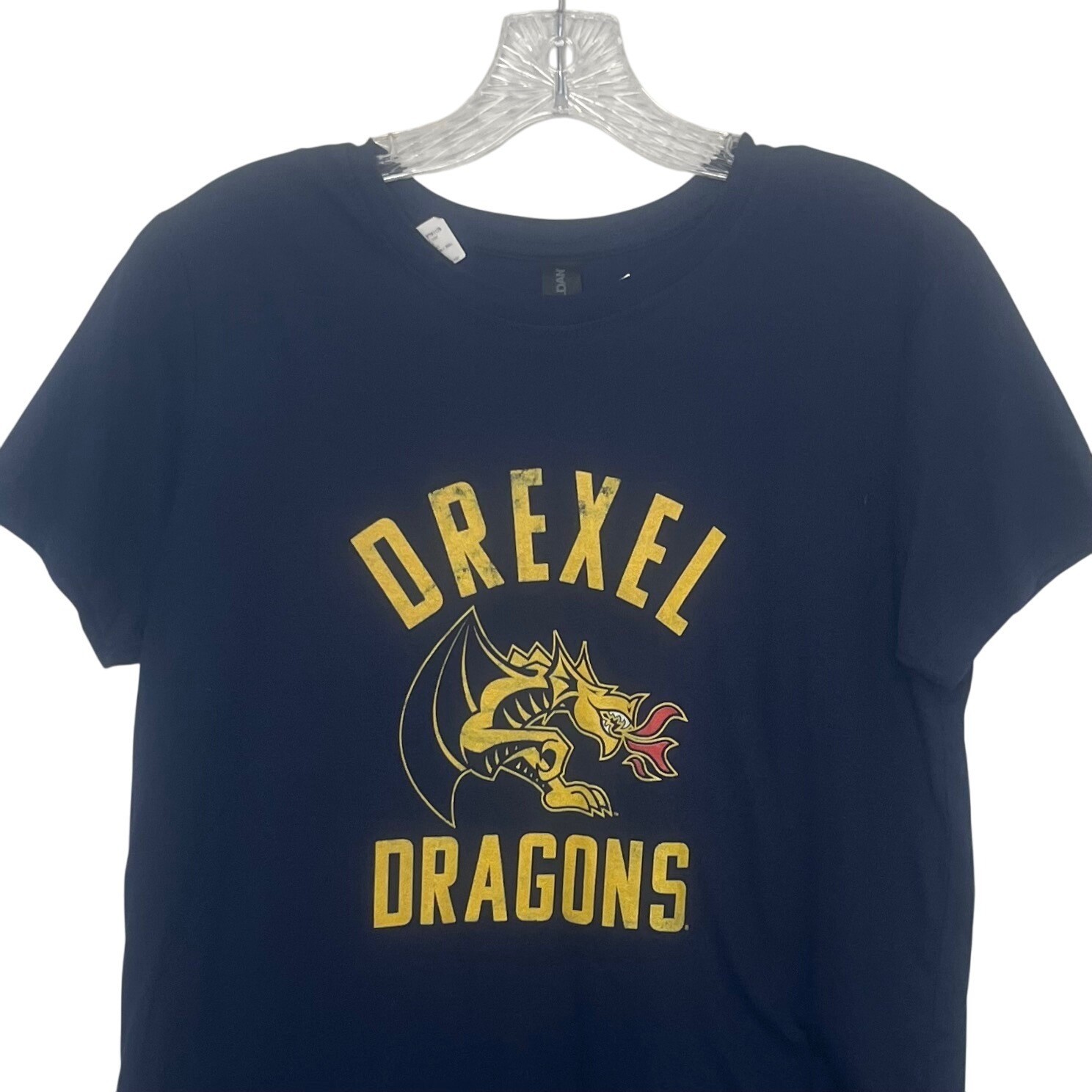 Drexel University Dragons Tshirt Womens Small Blue New Gildan Fanwear