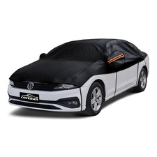 Half Car Cover Sedan, Hail Protector Car Cover with Cotton Liner, Sunroof  W...
