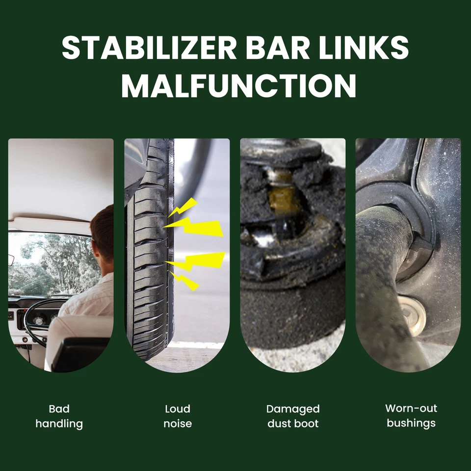 2Pcs Front Stabilizer Sway Bar End Links fit Ford Focus Volvo XC60 XC70 Mazda 3 - Image 3 of 4