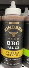 Kinder's Gold Label BBQ Sauce Chipotle Pineapple, 15.5 Ounces, (3- Pack)