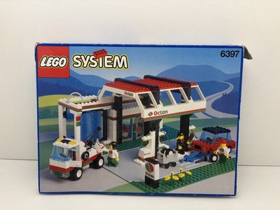 LEGO  System Town Classic 6397 Tankstelle Octan mit BA & OVP für Bastler !