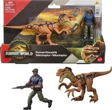 Mattel Jurassic World Rebirth Human & Dinosaur Figure Pack, Duncan Kincaid &...