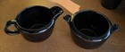 Frankoma Onyx Black Sugar And Creamer 6A And 6B Set.  New, Mint Condition — photo 1