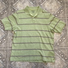Eddie Bauer Polo Golf Shirt Men's Large Short Sleeve Green
