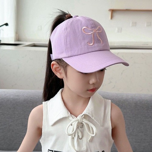 Girls Embroidery Bowknot Baseball Hat Bowknot Sun Hat Casual Peaked Cap ! - Picture 23 of 28