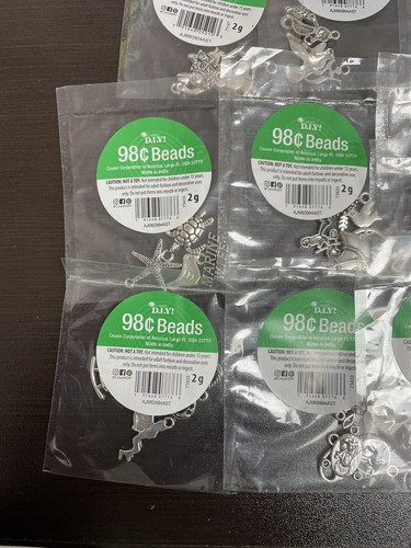 80 + DIY Charms beads - 19 packs plus loose Charm Crafts Bracelets Necklace NEW - Picture 9 of 18
