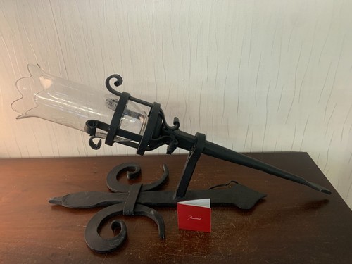 2 Appliques Forged Iron short With Globe IN Crystal Baccarat (Price per Unit) - 第 1/13 張圖片