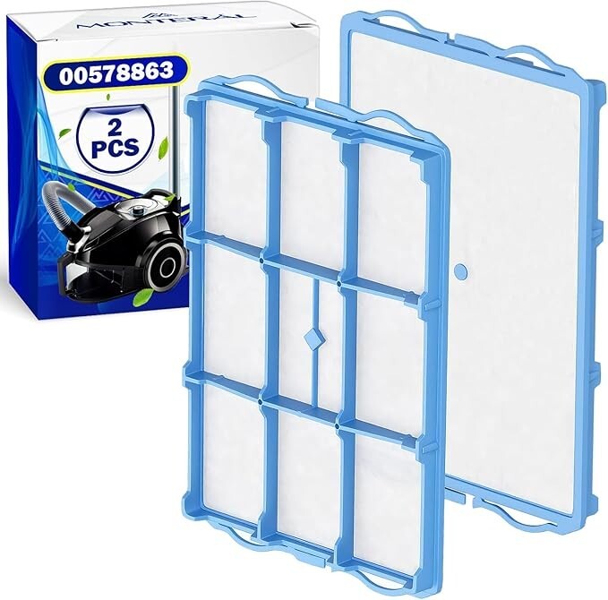 2 x Filtro Aspiradora 578863 VZ01MSF para Bosch para Siemens
