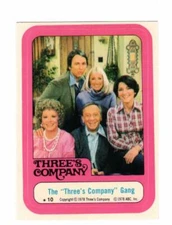 1978 ABC, Inc Three's Company (TV) Base Sticker #10 The Three's Company Gang