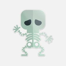 Skeleton Kid Costume Cartoon Vinyl Sticker Decal