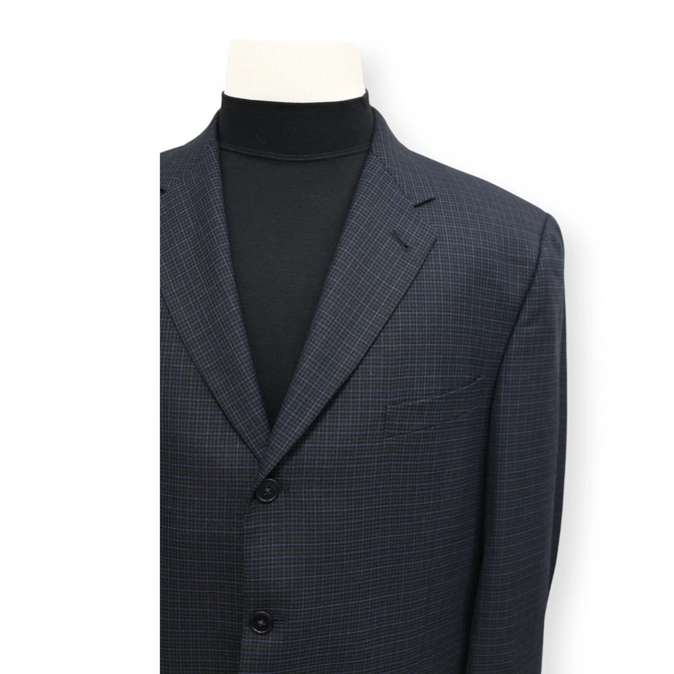 JOSEPH ABBOUD Hombre Multicolor Rejilla 100% LANA Abrigo Deportivo Traje Chaqueta Blazer 44 R Foto 3 de 4