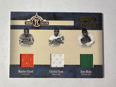 2005 Throwback Threads Collection Material #20 Clarett Fason Moats #'d 9/100