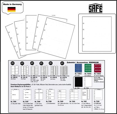 5-SAFE-7401-Weiße-Zwischenblätter-ZWL-Für-PREMIUM-Münzhüllen-Banknotenhüllen